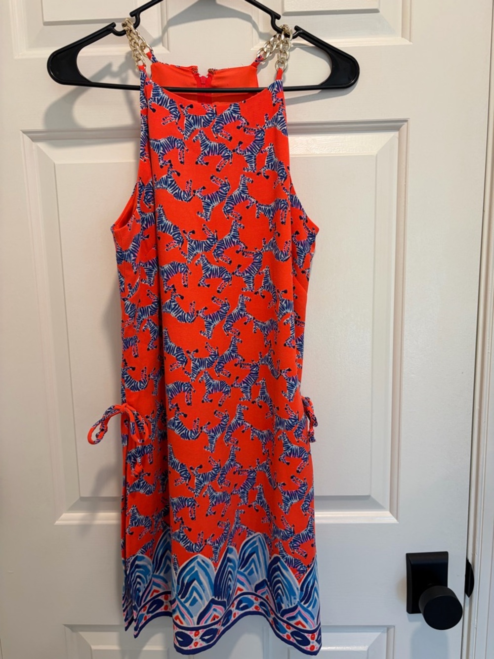 LILLY PULITZER Picante Coral Heebee Zeebee Pearl Skort Romper - Picture 2 of 6